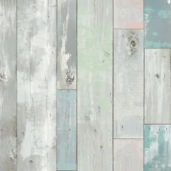 Brewster/ASP 2540-20416 Deena Turquoise Distressed Wood Wallpaper> Damask, Trellis & Geometrics