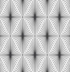 Brewster 2766-23824 Draper Black Geometric Wallpaper> Florals