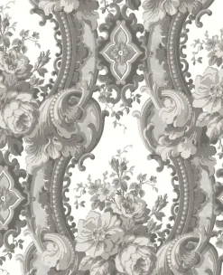 Brewster/ASP 2763-24217 Dreamer Grey Damask Wallpaper> Architectural