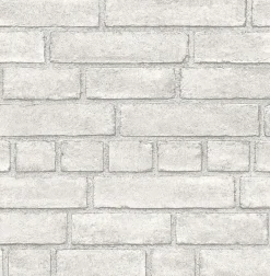 Brewster/ASP 2922-24051 Eggertson Off-White Brick Wallpaper Outlet