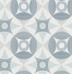 Brewster/ASP 2821-25132 Ellis Teal Geometric Wallpaper> Florals