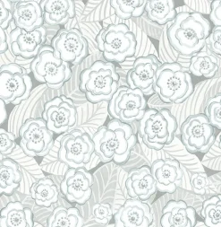 Brewster/ASP 2903-25836 Emery Light Blue Floral Wallpaper Outlet