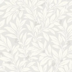 Brewster 2766-42025 Fasciata Silver Mulberry Leaf Wallpaper Online