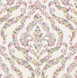 Brewster/ASP 2901-25402 Featherton Pink Floral Damask Wallpaper Discount