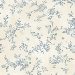 Brewster 2904-02192 French Nightingale Blue Trail Wallpaper Clearance