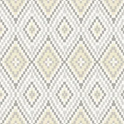 Brewster 3118-12711 Ganado Beige Geometric Ikat Wallpaper> Damask, Trellis & Geometrics