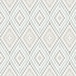 Brewster 3118-12712 Ganado Grey Geometric Ikat Wallpaper Discount