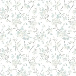 Brewster 3122-10910 Glinda Aqua Floral Trail Wallpaper Best