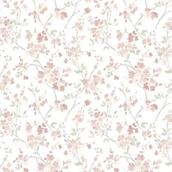 Brewster 3122-10908 Glinda Rose Floral Trail Wallpaper Outlet