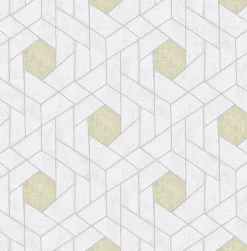 Brewster/ASP 2964-25901 Granada Silver Geometric Wallpaper Hot