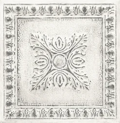Brewster 2904-24031 Hazley White Ornamental Tin Tile Wallpaper New