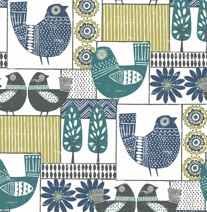 Brewster/ASP 2821-25114 Hennika Multicolor Patchwork Wallpaper Sale