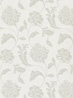 Brewster 2910-2752 Holiday Light Grey Jacobean Wallpaper> Architectural