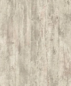 Brewster 4020-68307 Huck Khaki Weathered Wood Plank Wallpaper> Brick, Stone & Wood