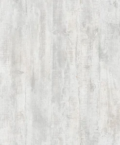 Brewster 4020-68309 Huck Light Grey Weathered Wood Plank Wallpaper