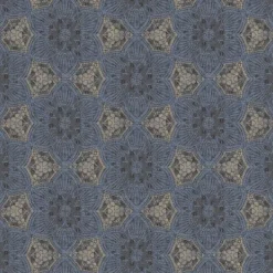 Brewster 376093 Indigo Boho Flower Wallpaper Mural> Florals