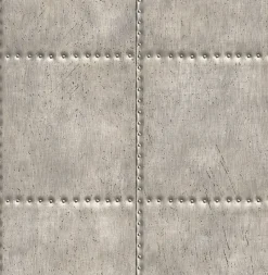 Brewster 2767-22343 Indium Silver Sheet Metal Wallpaper New