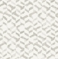 Brewster/ASP 2902-25502 Instep Pewter Abstract Geometric Wallpaper> Damask, Trellis & Geometrics