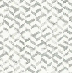 Brewster/ASP 2902-25501 Instep Platinum Abstract Geometric Wallpaper> Damask, Trellis & Geometrics