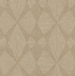 Brewster/ASP 2908-25330 Intrinsic Light Brown Geometric Wood Wallpaper New
