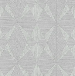 Brewster/ASP 2908-25333 Intrinsic Silver Geometric Wood Wallpaper Outlet
