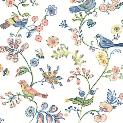 Brewster 3122-10801 Jinjur Multicolor Bird Trail Wallpaper> Animals & Insects