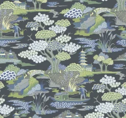 Brewster/ASP 2901-87510 Joy De Vie Indigo Toile Wallpaper> Damask, Trellis & Geometrics