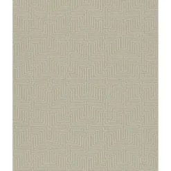Brewster 376064 Kairo Taupe Geometric Wallpaper> Florals