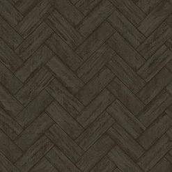 Brewster 3122-10110 Kaliko Charcoal Wood Herringbone Wallpaper