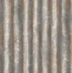 Brewster/ASP 2922-22333 Kirkland Charcoal Corrugated Metal Wallpaper Discount