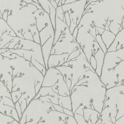 Brewster/ASP 4019-86456 Koura Platinum Budding Branches Wallpaper Clearance