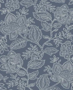 Brewster/ASP 2861-25734 Larkin Blue Floral Wallpaper Online
