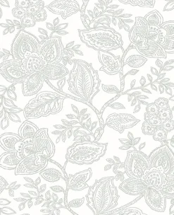 Brewster/ASP 2861-25733 Larkin Grey Floral Wallpaper Outlet