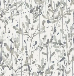 Brewster/ASP 2975-26238 Leandra Grey Floral Trail Wallpaper Best