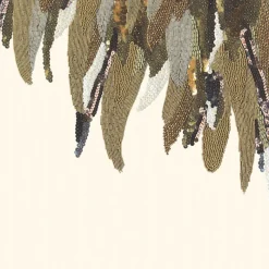 Brewster 307409 Left Fancy Feather Cream Wall Mural Clearance