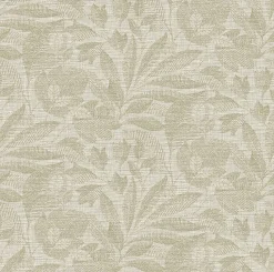 Brewster/ASP 2971-86150 Lei Neutral Etched Leaves Wallpaper> Architectural