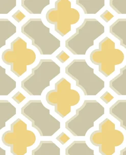 Brewster/ASP 2744-24124 Lido Mustard Quatrefoil Wallpaper> Florals