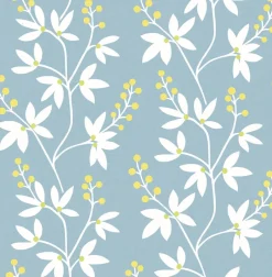 Brewster/ASP 2901-25442 Linnea Elsa Light Blue Botanical Trail Wallpaper Discount