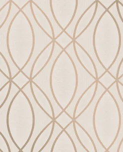 Brewster 2834-42345 Lisandro Rose Gold Geometric Lattice Wallpaper Outlet
