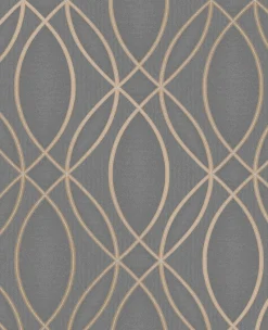 Brewster 2834-42349 Lisandro Taupe Geometric Lattice Wallpaper Online