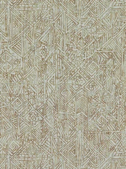 Brewster 391521 Longmont Aqua Global Geometric Wallpaper> Florals