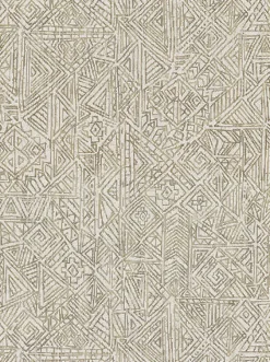 Brewster 391523 Longmont Bone Global Geometric Wallpaper> Florals