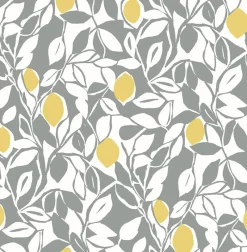 Brewster/ASP 2969-26025 Loretto Grey Citrus Wallpaper> Architectural