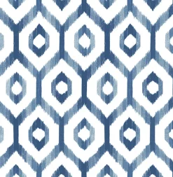 Brewster/ASP 2744-24143 Lucia Blue Diamond Wallpaper> Florals