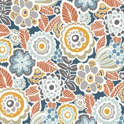 Brewster/ASP 2903-25866 Lucy Navy Floral Wallpaper Hot
