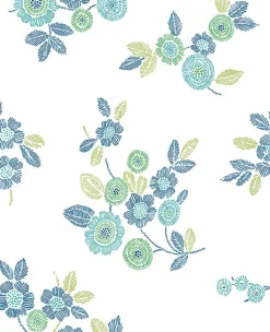 Brewster/ASP 2744-24127 Malaga Green Floral Wallpaper> Architectural