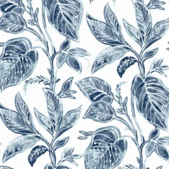 Brewster 3120-13625 Mangrove Blue Botanical Wallpaper Discount