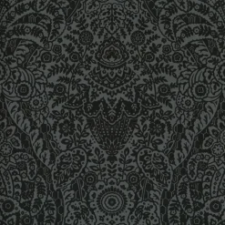 Brewster/ASP 2973-87365 Maris Charcoal Flock Damask Wallpaper Clearance