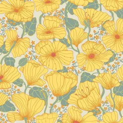 Brewster/ASP 2932-65112 Matilda Yellow Poppy Fields Wallpaper> Architectural
