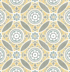 Brewster/ASP 2744-24114 Maya Yellow Medallion Wallpaper Clearance